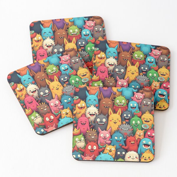 Item preview, FALL COLORS COLORFUL FUNNY CUTE MONSTERS CREATURES #2 designed and sold by Arts4U.