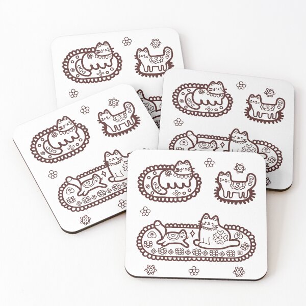 Item preview, KittyKat -  Fluffy Kittens on Cozy Cat Mats designed and sold by KittyKatCats.