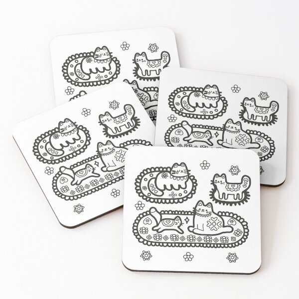 Item preview, KittyKat -  Fluffy Kittens on Cozy Cat Mats designed and sold by KittyKatCats.