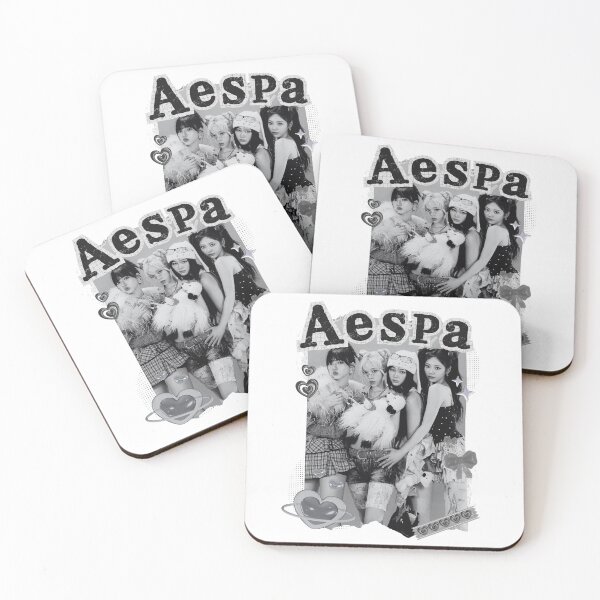 Item preview, Aespa Black and White Collage Design K-pop Group Black and White Collage designed and sold by AJUNICE STUDIO.