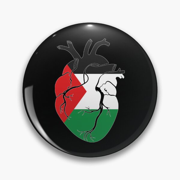 Item preview, Palestine Flag Heart designed and sold by MagiqueStickers ⭐⭐⭐⭐⭐.