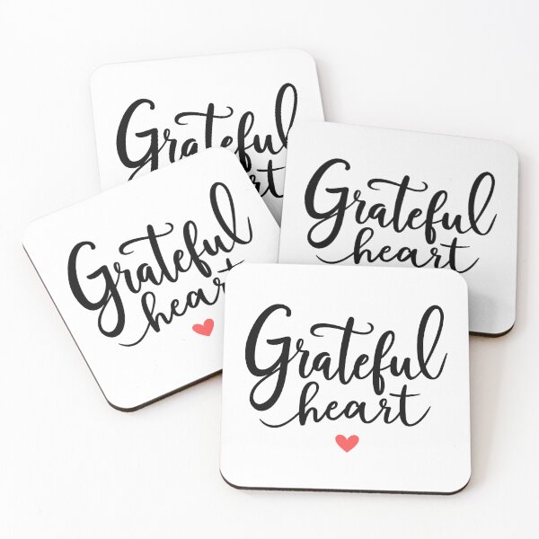 Item preview, Grateful Heart Inspirational Quote designed and sold by ThreeftlyPicks.