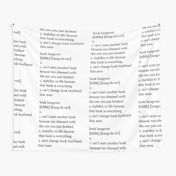 book hangover Tapestry