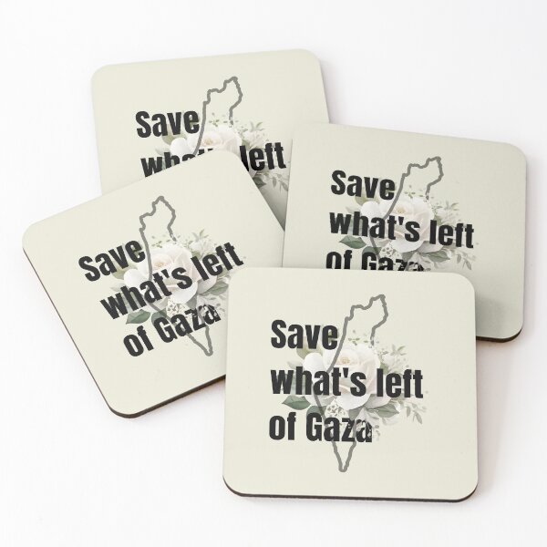 Item preview, Save what's left of Gaza (free Gaza - free Palestine), floral Gaza, Palestine map, white flower designed and sold by Humanity brush .