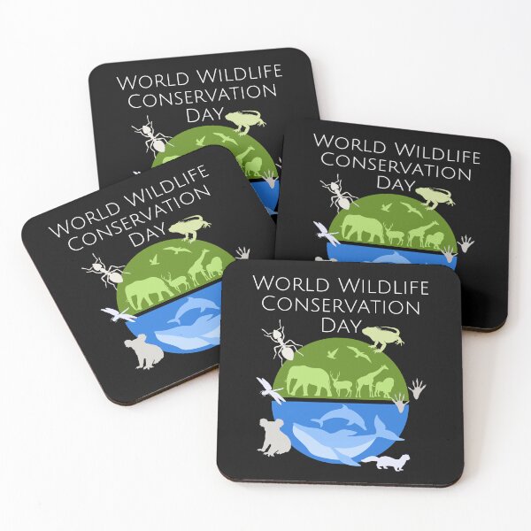 Item preview, World Wildlife Conservation Day Silhouette Nature Design designed and sold by EarthArtDesigns.