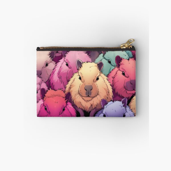 Item preview, Pastel multicolor capybaras as vector minimal style pattern designed and sold by EmeraldeaArt.