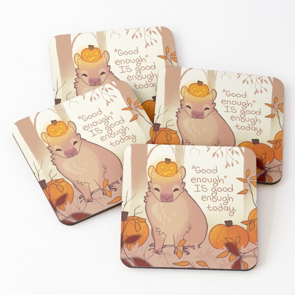 Item preview, "Good Enough IS Good Enough Today" Pumpkin Capybara designed and sold by thelatestkate.