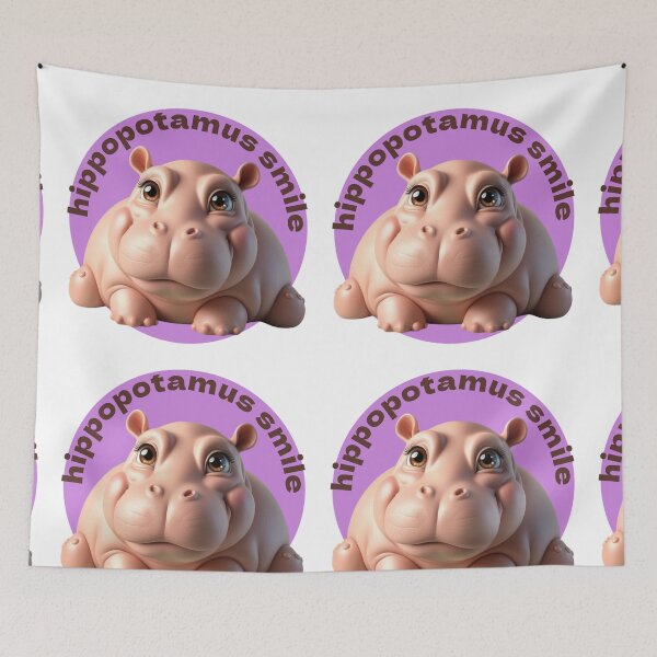 Item preview, Hippopotamus smile 3D designed and sold by Angela95P.