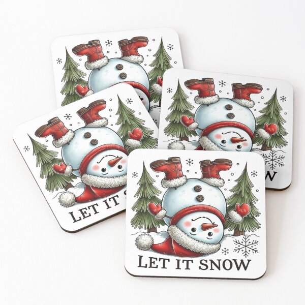 Item preview, Let It Snow Playful Snowman Christmas Holiday designed and sold by Ellisen Prints.