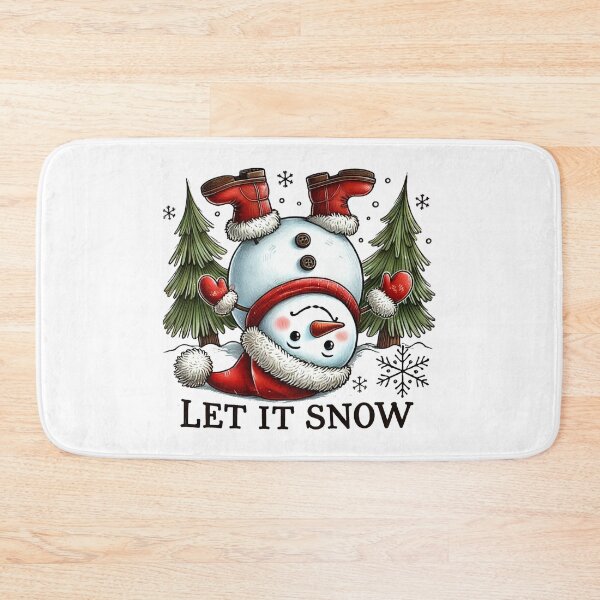 Item preview, Let It Snow Playful Snowman Christmas Holiday designed and sold by Ellisen Prints.