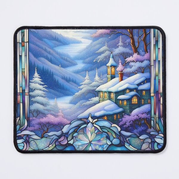Item preview, Christmas Cottage in the Woods Holiday Scene designed and sold by LaRoach Digital Arts.