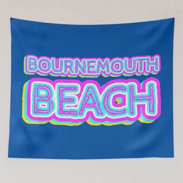 Item preview, Bournemouth Beach Retro Typography designed and sold by ArtNoveltee.