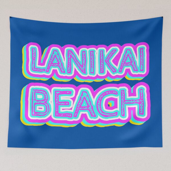 Item preview, Lanikai Beach Retro Typography designed and sold by ArtNoveltee.