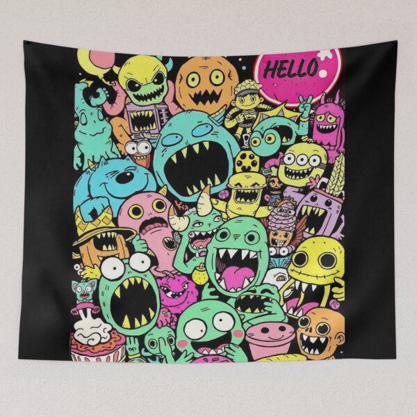 Item preview, FUNNY CUTE MONSTERS CREATURES SPACE SPOOKY RANDOM ART #6 designed and sold by Arts4U.