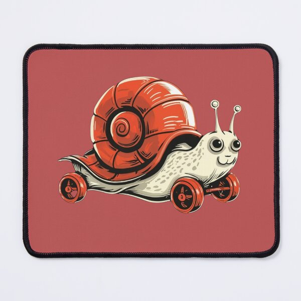 Item preview, Sleek Red-Shelled Snail on Wheels designed and sold by NiRia Spot.
