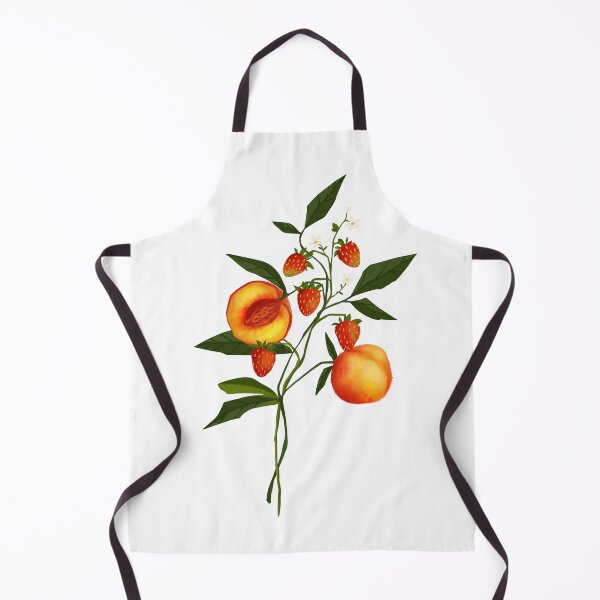 Item preview, Peach and strawberry botanical illustration designed and sold by stsuzirya.