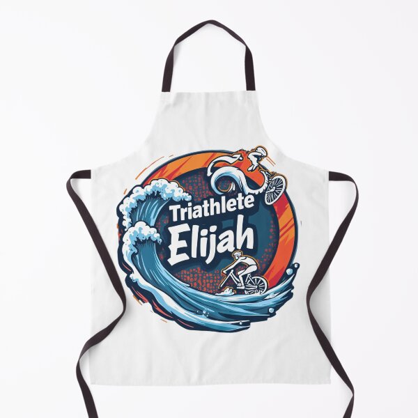 Artikelvorschau, Dynamischer Triathlet Elijah – Schwimmen, Radfahren, Laufen entworfen und verkauft von Triathlongram.