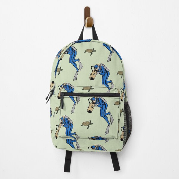 Item preview, Vintage SCUBA Diving Diver Photographing a Turtle URM designed and sold by urmaddad.