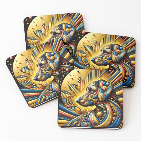 Item preview, Modern Art Beautiful Colourful Dog  designed and sold by Intriguing Designs.