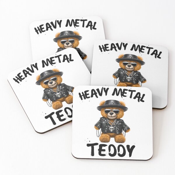 Artikelvorschau, Heavy Metal Teddybär aus Leder - Lustiges Metalhead-Geschenk entworfen und verkauft von Fredster1966.