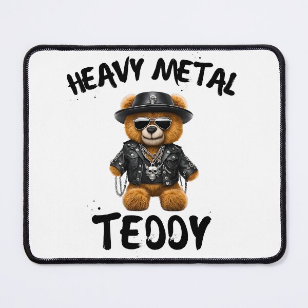 Item preview, Heavy Metal Teddy Bear in Leather - Fun Metalhead Gift designed and sold by Fredster1966.