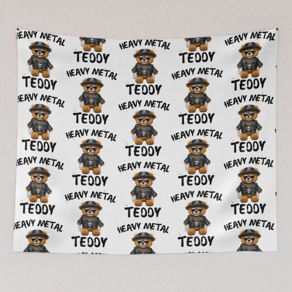 Artikelvorschau, Heavy Metal Teddybär aus Leder - Lustiges Metalhead-Geschenk entworfen und verkauft von Fredster1966.