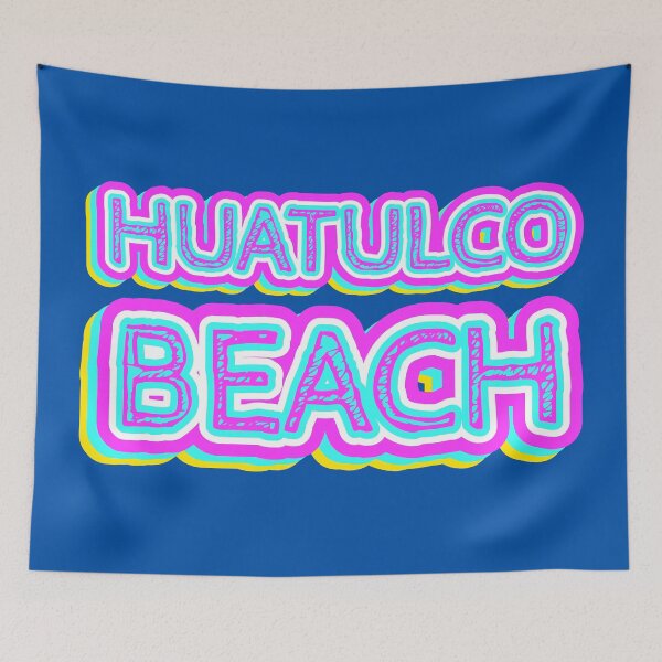 Item preview, Huatulco Beach Retro Typography designed and sold by ArtNoveltee.