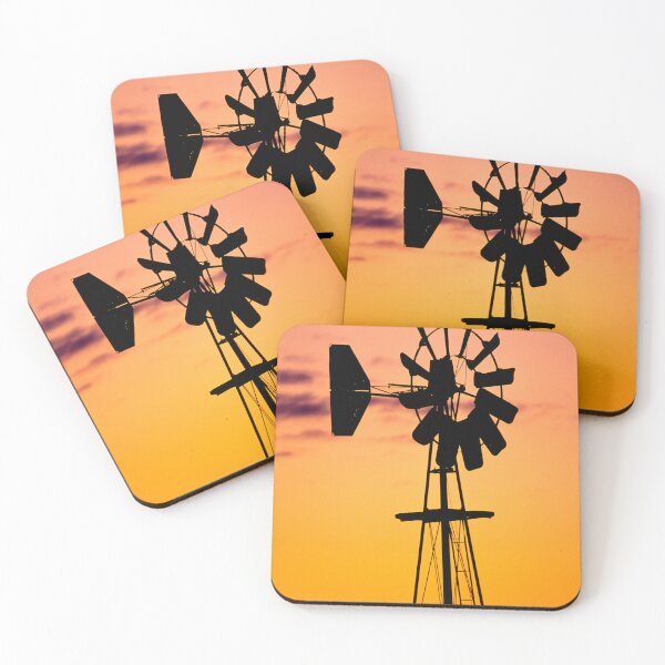 Item preview, Windmill silhouetted against a sunset sky designed and sold by jklune.