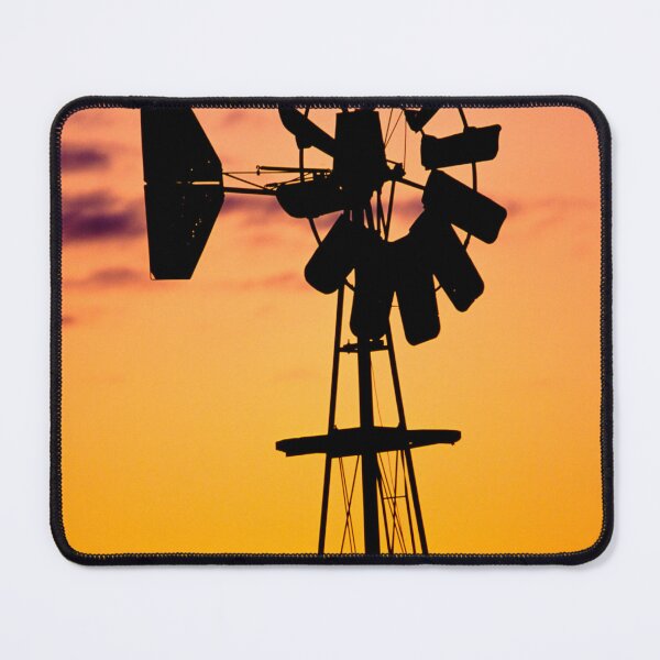 Item preview, Windmill silhouetted against a sunset sky designed and sold by jklune.