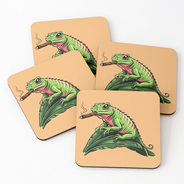 Item preview, Relaxed Green Lizard with Cigar designed and sold by NiRia Spot.