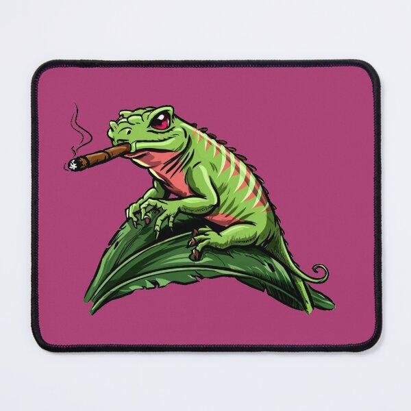 Item preview, Relaxed Green Lizard with Cigar designed and sold by NiRia Spot.