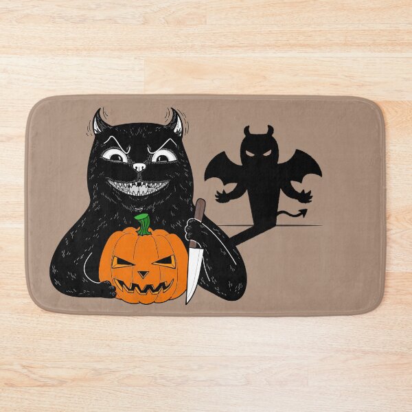 Item preview, Demon Cat hunts On Halloween Night designed and sold by Monday-15.