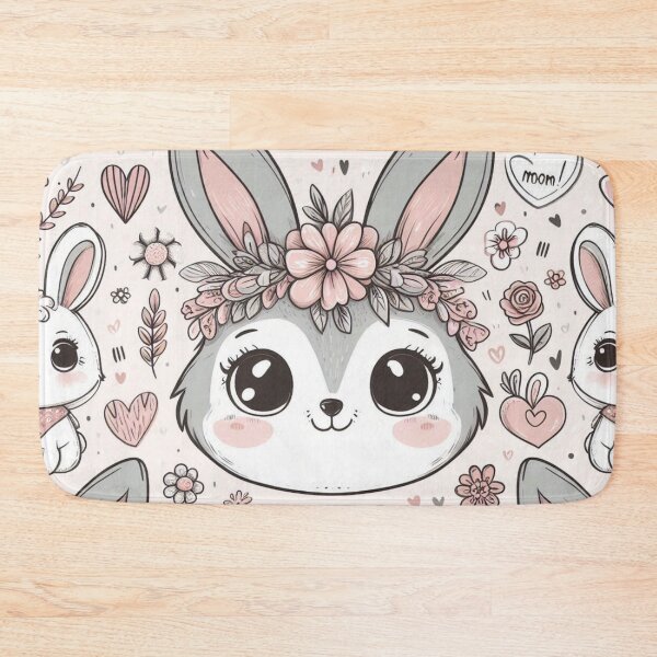 Item preview, cute rabbit mom with flower kawaii designed and sold by Yas_oma.