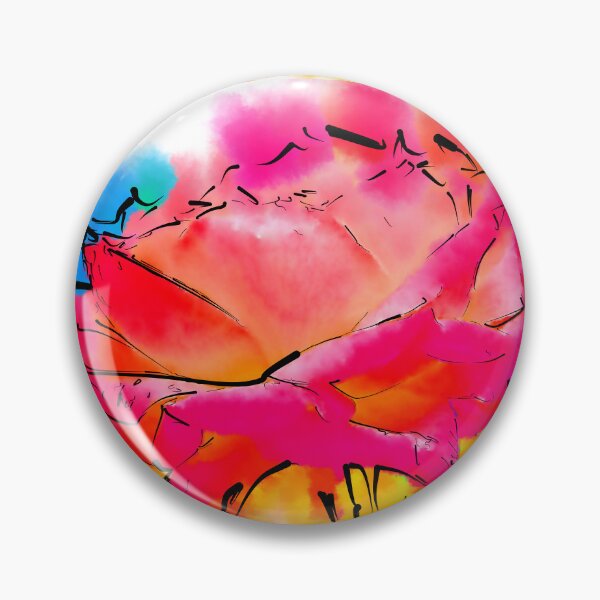 Item preview, Pink and Orange Rose In Abstract Watercolor designed and sold by KirtTisdale.