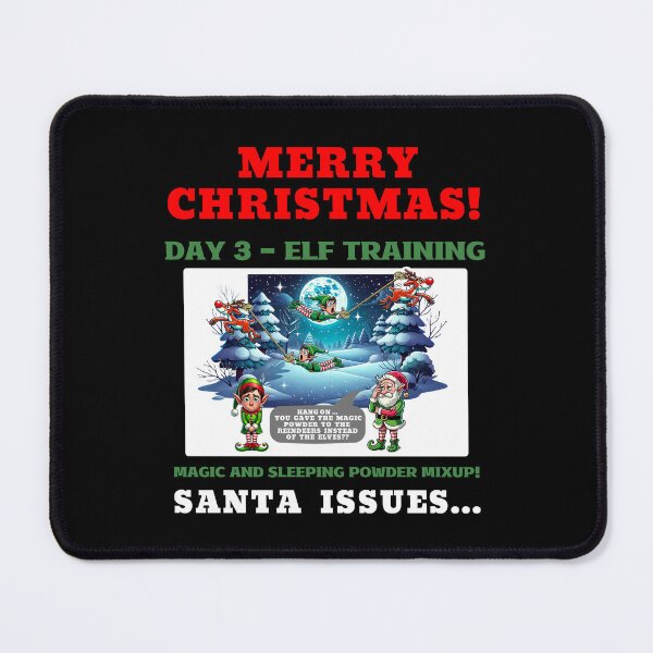 Item preview, Merry Christmas - Elf Training Magic And Sleeping Powder Mixup designed and sold by Manic Merch Designs.