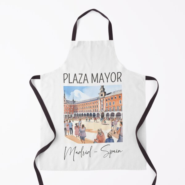 Item preview, A Watercolor Design of Plaza Mayor in Madrid - Spain designed and sold by Sketch-Shack.