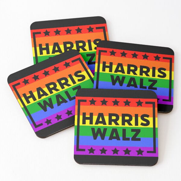 Item preview, Harris Walz rainbow sign designed and sold by Rachel the Artist .