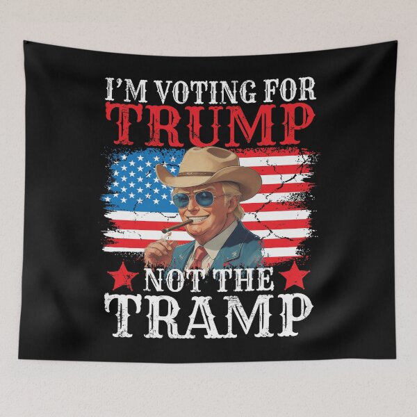 Item preview, Cowboy Pro Voter Trump 2024 Voting For Trump Not The Tramp designed and sold by wtfbba.