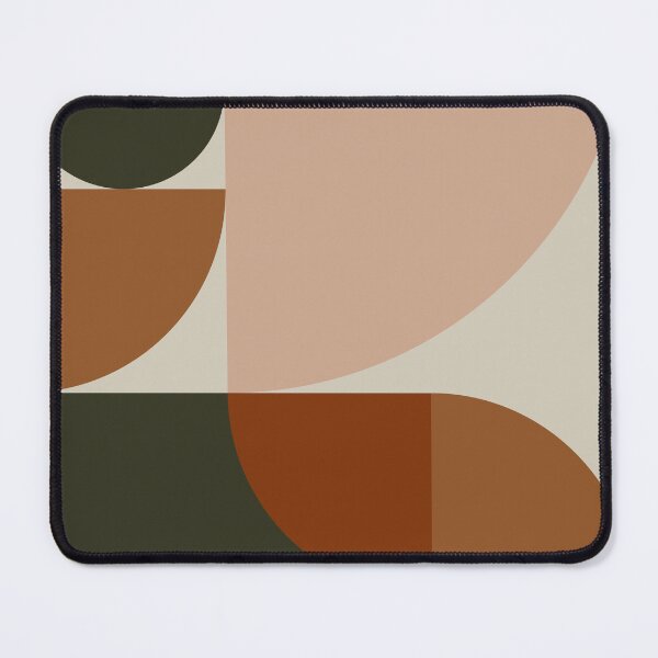 Item preview, Minimal Geometric Shapes 09 | Abstract Art Mid Century Bauhaus Inspired Brown Terracotta Green designed and sold by MarleneCanto.