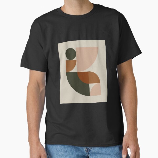 Item preview, Minimal Geometric Shapes 09 | Abstract Art Mid Century Bauhaus Inspired Brown Terracotta Green designed and sold by MarleneCanto.