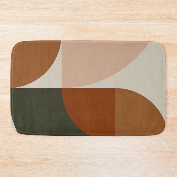 Item preview, Minimal Geometric Shapes 09 | Abstract Art Mid Century Bauhaus Inspired Brown Terracotta Green designed and sold by MarleneCanto.