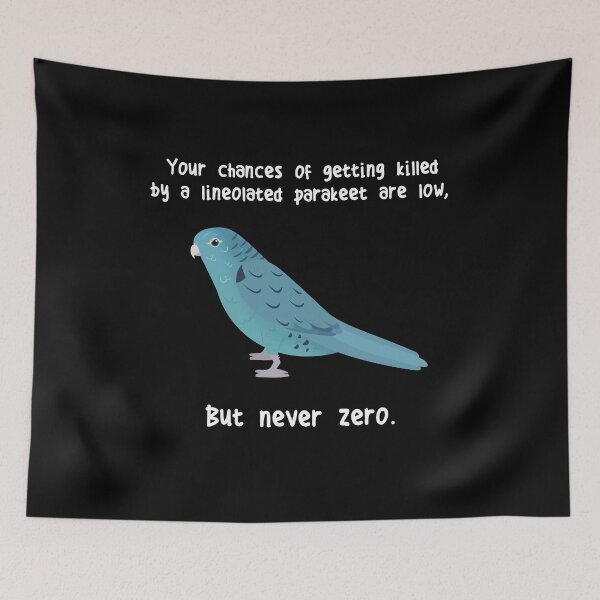 Item preview, Lineolated Parakeet Parrot Never Zero designed and sold by Clara Hollins.