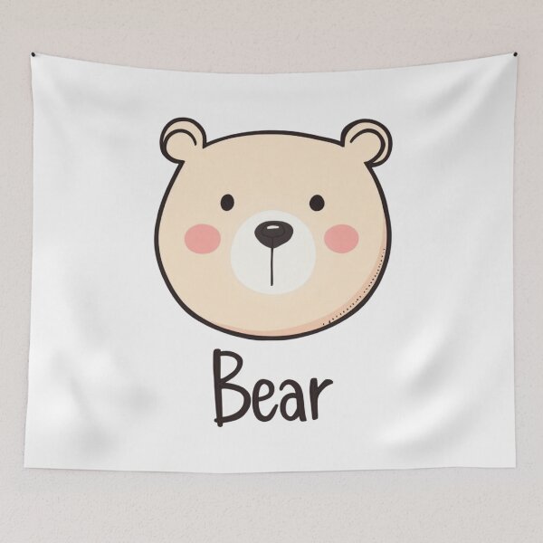Item preview, Minimalist Bear Face designed and sold by urbsrepublic.