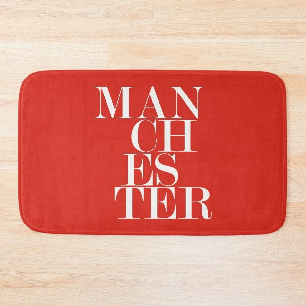 Item preview, Manchester UK City Red Typography Minimalist Artwork designed and sold by kakarikihill.