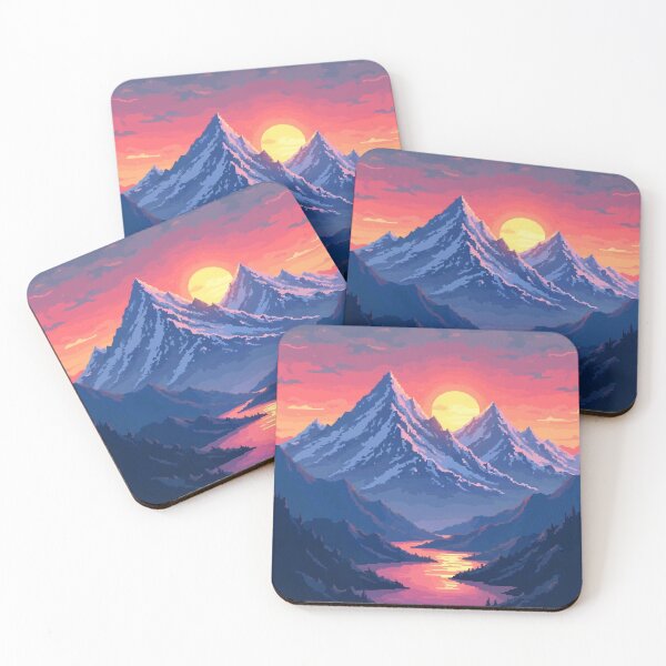 Item preview, Pixel Peaks A Sunset Serenade designed and sold by NaturePixel.