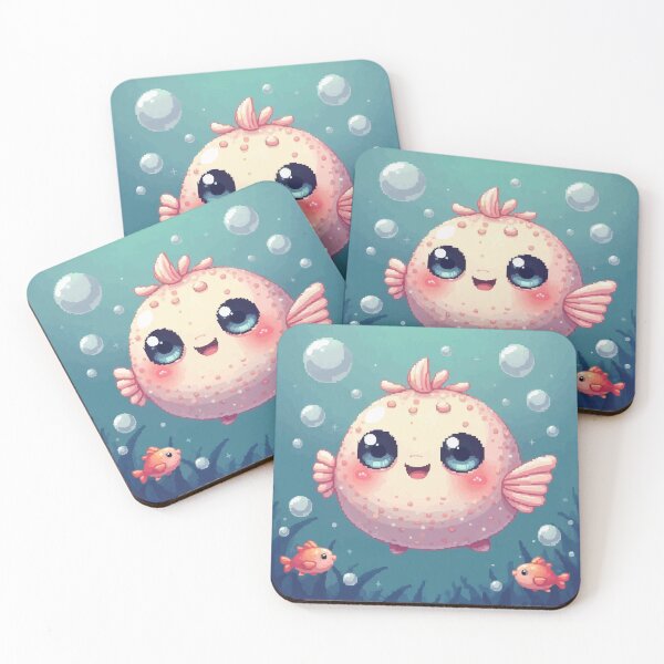 Item preview, Pixel Pufferfish A Spiky Surprise designed and sold by NaturePixel.