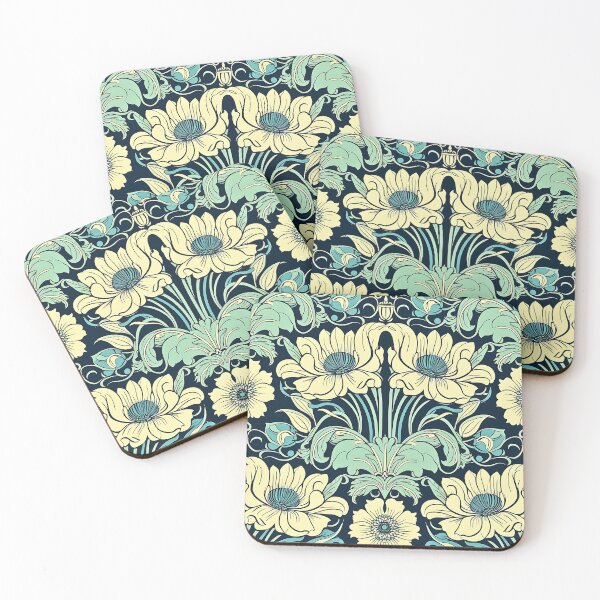 Item preview, Green Vintage Floral Damask Pattern designed and sold by HausKatz.
