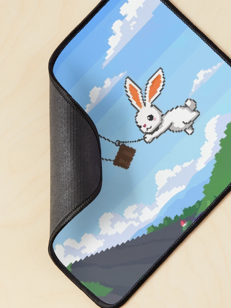 Thumbnail 2 of 5, Mouse Pad, Pixel Rabbit’s Balloon Ride designed and sold by NaturePixel.