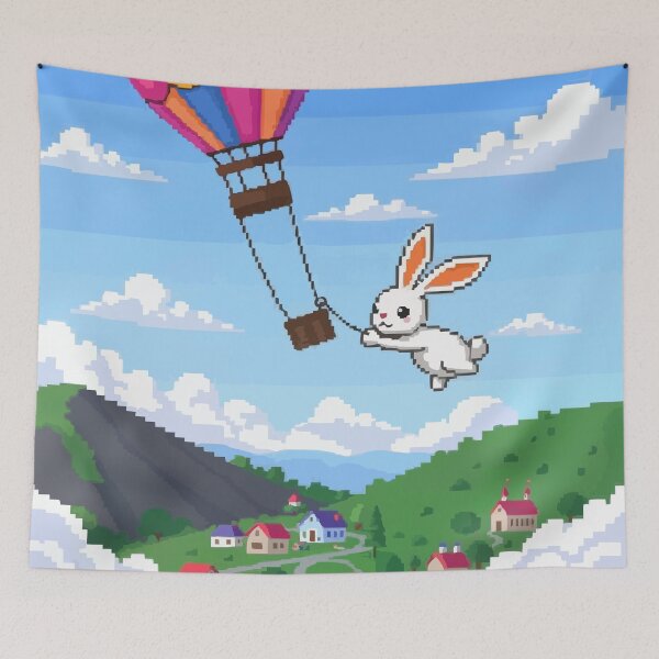 Item preview, Pixel Rabbit’s Balloon Ride designed and sold by NaturePixel.