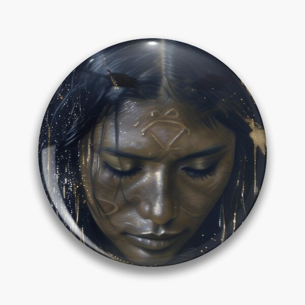 Item preview, Taino Goddess Atabey Surreal Gold Art designed and sold by All Souls Dream.